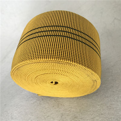 Trung Quốc 70% Độ giãn dài của vải có chiều rộng 7cm Sofa Web màu vàng được làm bằng cao su Malaysia nhà cung cấp