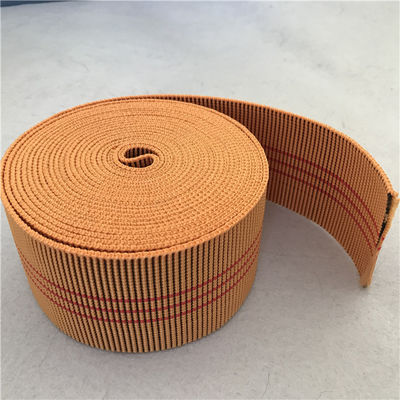 Trung Quốc 60mm Màu cam Nội thất ngoài trời Webbing Độ giãn dài 20% -30% với 3 vạch đỏ nhà cung cấp