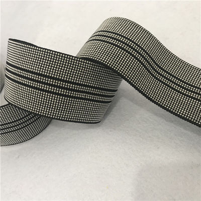 Trung Quốc PP Sling 50mm Sofa vải thun 40% -50% Độ giãn dài màu trắng với các đường màu đen nhà cung cấp