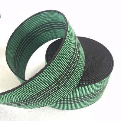 Trung Quốc Chiều rộng 50mm Co giãn màu xanh lá cây với 4 vạch đen PE nhà cung cấp